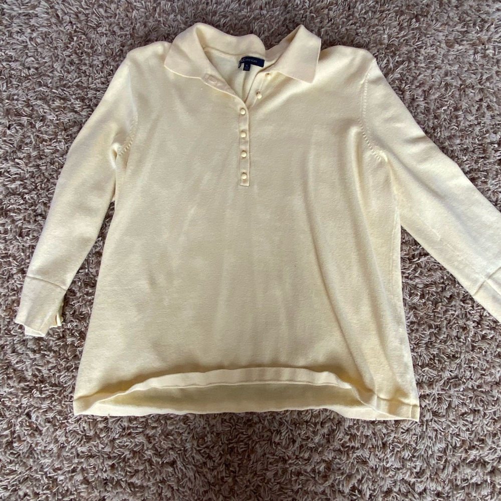 Anne Klein Yellow Collared Shirt